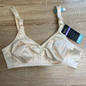 BALI BRA 34C CLASSIC SUPPORT U BACK SIZE 34C WIRELESS CREAM NEUTRAL NEW